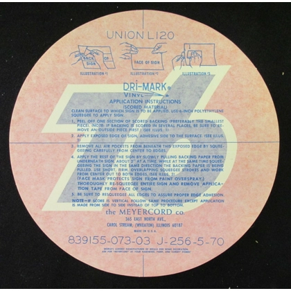 76 Gas Pump Oil Reverse Decal