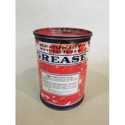 ORIGINAL 1LB GREASE CAN METAL, FEELS FULL 5"