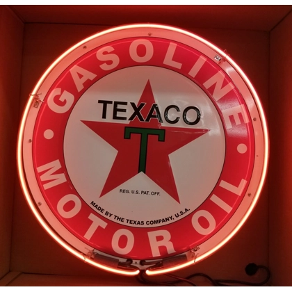 24" Texaco Gasoline Neon Sign / Texaco Neon Sign