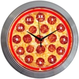 Pizza Neon Clock / Restaurant Neon Clo.. Pizza Neon Clock / Restaurant Neon Clo..