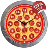 Pizza Neon Clock / Restaurant Neon Clo..