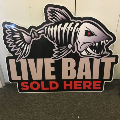 Live Bait Sign / Fishing Signs / Live Bait Signs / Man Cave Signs / Garage Signs for Men / Gifts for Dad / Gifts for Him / Fishing Gifts