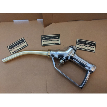 ORIGINAL Mcdonald MISSING HANDLE GAS PUMP NOZZLE BUFFED AND POLISHED 24