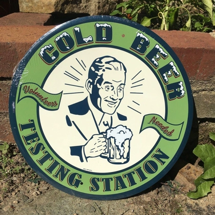 12" Cold Beer Sign / Bar Alcohol Signs