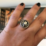 Size 7 3/4 Biker Ring 80s Biker Rings ..