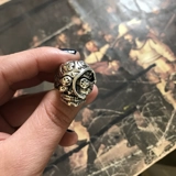 Size 9 1/2 Biker Ring 80s Biker Rings ..