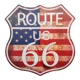 Route 66 Shield USA Sign / Yellow ..