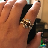 Size 9 1/4 Biker Ring 80s Biker Rings ..