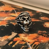 Size 8 1/2 Biker Ring 80s Biker Rings ..