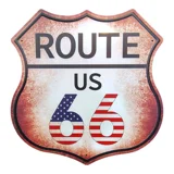 Route 66 Shield USA Sign / USA 2 Rusti..