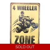 4 Wheeler Zone Sign / 4wheeler Signs /..