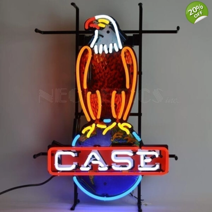 Licensed Case Eagle Neon Sign / Neonetics Neon Signs / IH Farming Sign