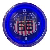 Route 66 Neon Clock / Americana Neon C..