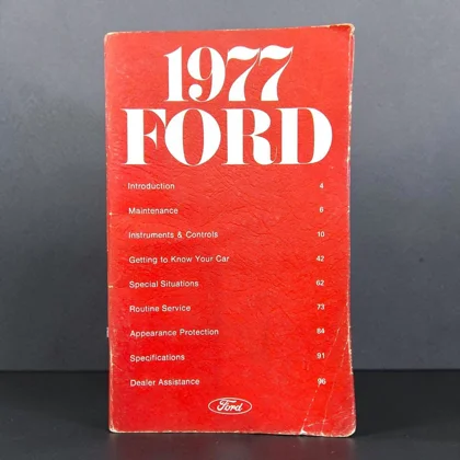 Original 1977 Ford Car Manual / 77 Ford Cars & Trucks Book