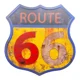 Route 66 Shield Sign / Yellow Rust..