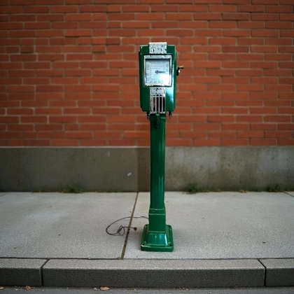 Original 38 Air Station Meter / Vintage Gas Station Pump Decor