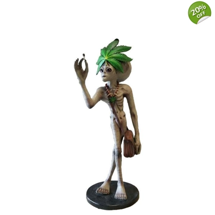 Alien Statue / Up in Smoke Alien Statue / Fiberglass Alien Statue / Weed Statues / 420 / Marij
