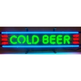 Cold Beer Neon Sign / Bar Signs / Alco..