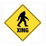 Sasquatch Crossing XING Metal Sign / B..