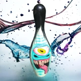Original Hand Painted Bowling Pin Stac..