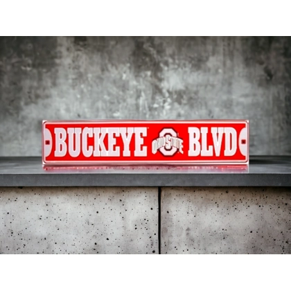 Ohio Buckeye Blvd Street Sign / OSU Buckeyes / Ohio State University Sign