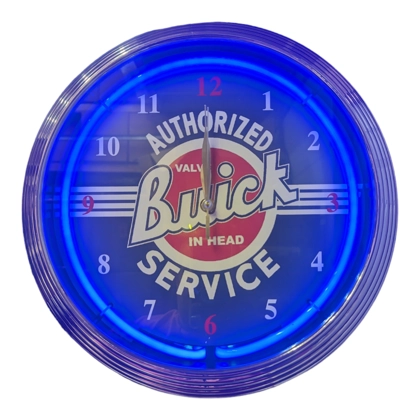 Licensed Buick Neon Clock / Authorized Service / Dealership Garage Single Band Clocks