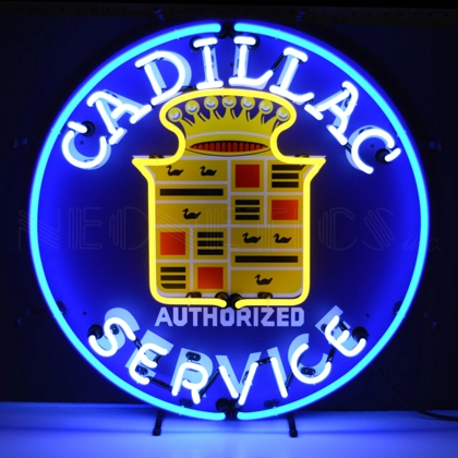 Licensed Cadillac Service Neon Sign / GM Neon Wall Signs