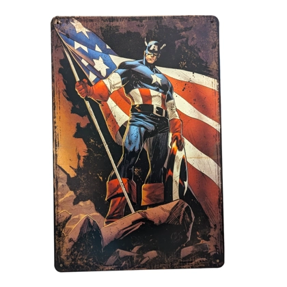 Captain America Sign / Super Hero Signs / Marvel Comic Sign