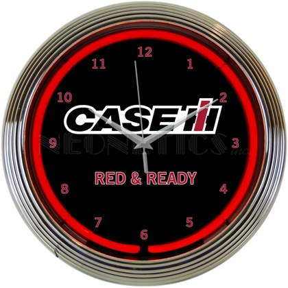 Licensed Case IH Neon Clock / Red and Ready / Case Single Band Neon Clocks