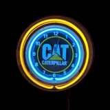 Caterpillar Double Band Neon Clock / C..