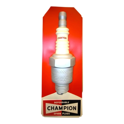Original Champion Spark Plug Wall Sign / Vintage Champion Car Signs