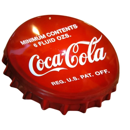 Licensed Coca-Cola Embossed Sign / Coke Soda Pop Signs