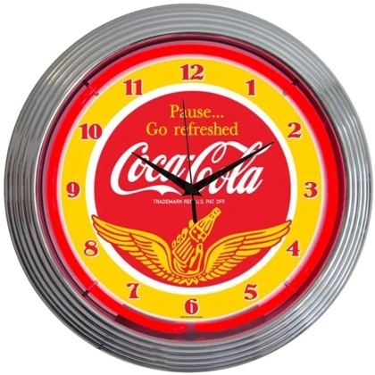 Licensed Coca-Cola Neon Clock / Coca Cola Single Band Clocks / Coke Wall Clock