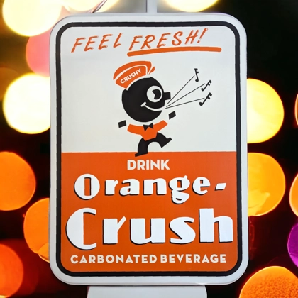 Drink Orange Crush Decal / Carbonated Beverage Drink Orange Crush Decal / Carbonated Beverage