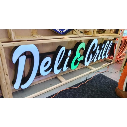 Deli & Grill Sign / LED Signs / Diner / Deli / Restaurant Signs / Coffee / Sandwich Shop / Neon / Lunch / Business Signs / Original
