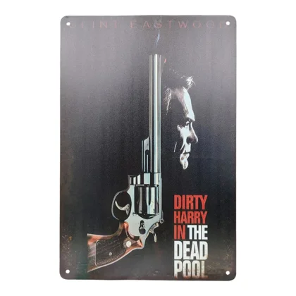 Dirty Harry In The Dead Pool Movie Sign / Clint Eastwood Signs