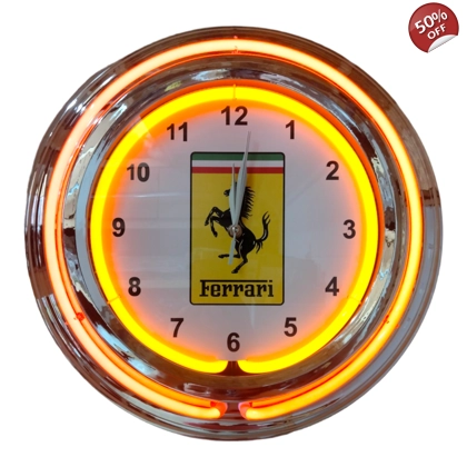 Ferrari Double Band Neon Clock / Ferrari Luxury Car Clocks