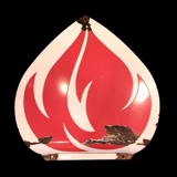 Original Porcelain Standard Flame Sign.. Original Porcelain Standard Flame Sign..