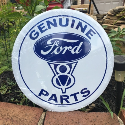 Licensed 12" Ford V8 Sign / Ford V8 Signs / Genuine Ford V8 Car Signs