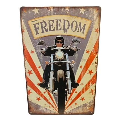 Freedom Sign / Motorcycle signs / Garage Decor / Man Cave
