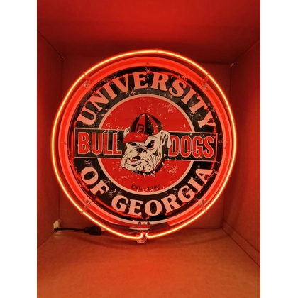 University of Georgia Bulldogs Neon Sign / Single Band Bulldog Signs