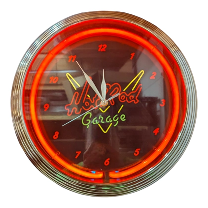 Hot Rod Garage Neon Clock / Garage Clocks / Single Band Neon Clocks