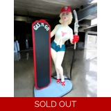 Gas Girl Pin Up Fiberglass Statue / Ga..