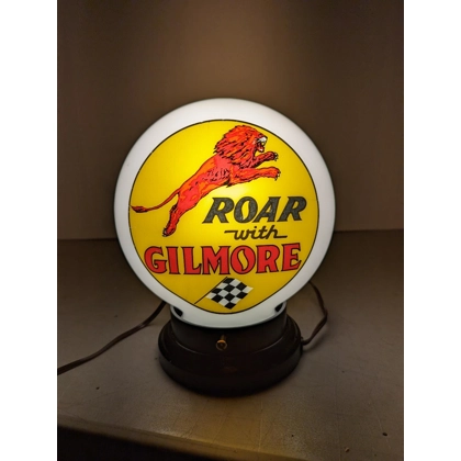 LICENSED ROAR WITH GILMORE /LIGHT UP GLOBE / LIGHT UP GLOBE / GASOLINE / PETRO MEMORABILIA LICENSED ROAR WITH GILMORE /LIGHT UP GLOBE / LIGHT UP GLOBE / GASOLINE / PETRO MEMORABILIA