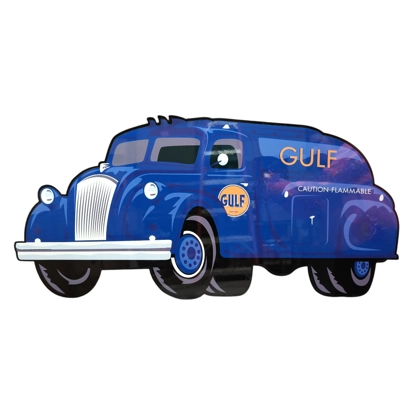 48" Gulf Delivery Truck Sign / Gulf Oil Signs