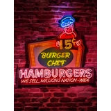 Burger Chef LED Sign / Hamburger LED /..