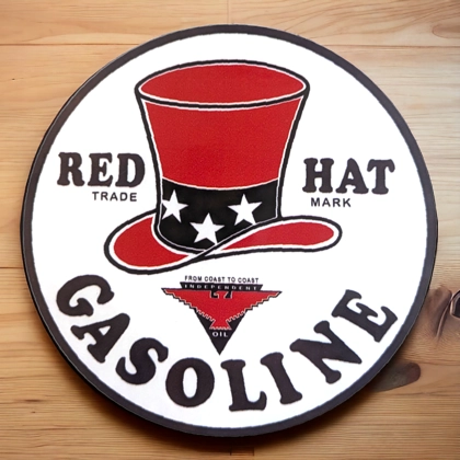 Red Hat Decal / Gasoline Decals Red Hat Decal / Gasoline Decals
