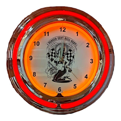 邦楽 hell:near / shadow+CLOCK TOWER Heaven Sent Hell Bent Neon Clock / Double Bottom Neon Clock