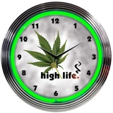 High Life Neon Clock / Medical Marijua..
