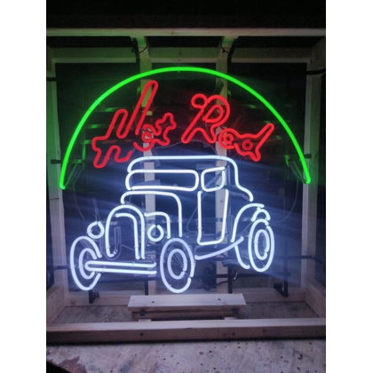 Hot Rod Vintage Car Neon Sign / Classic Cars / Wall Signs Petro Gas & Oil Mens